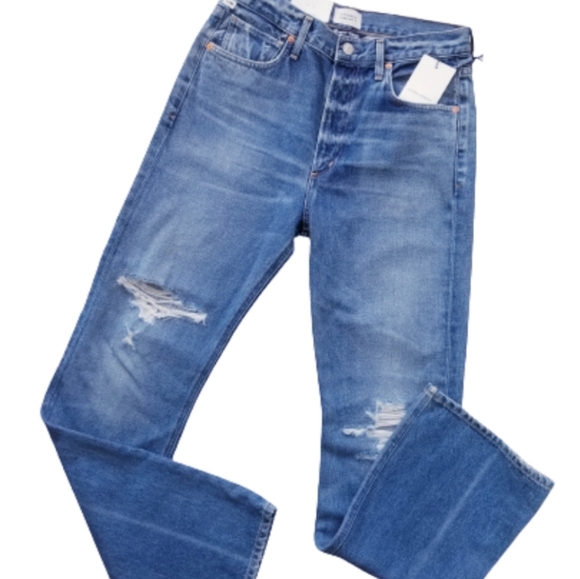 Citizens of Humanity Libby Relaxed Bootcut Denim Jeans 27 Light Wash High Rise - Picture 5 of 14
